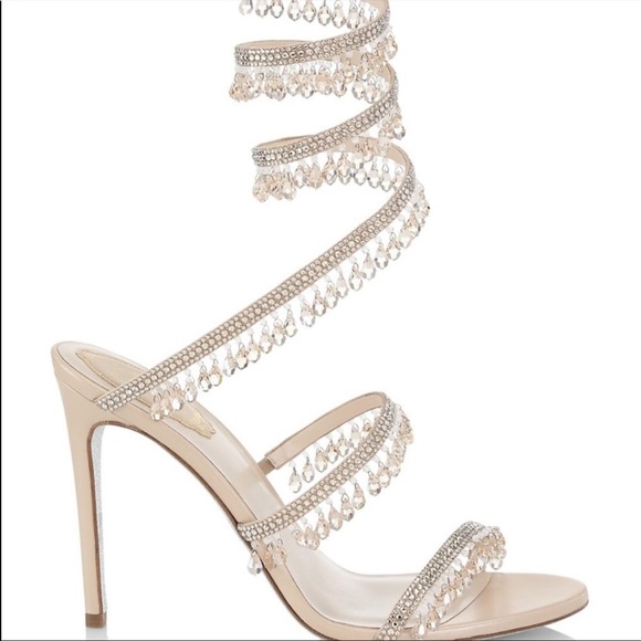 Renee Caovilla Chandelier Crystal-Embellished Wrap Sandals - Picture 3 of 7